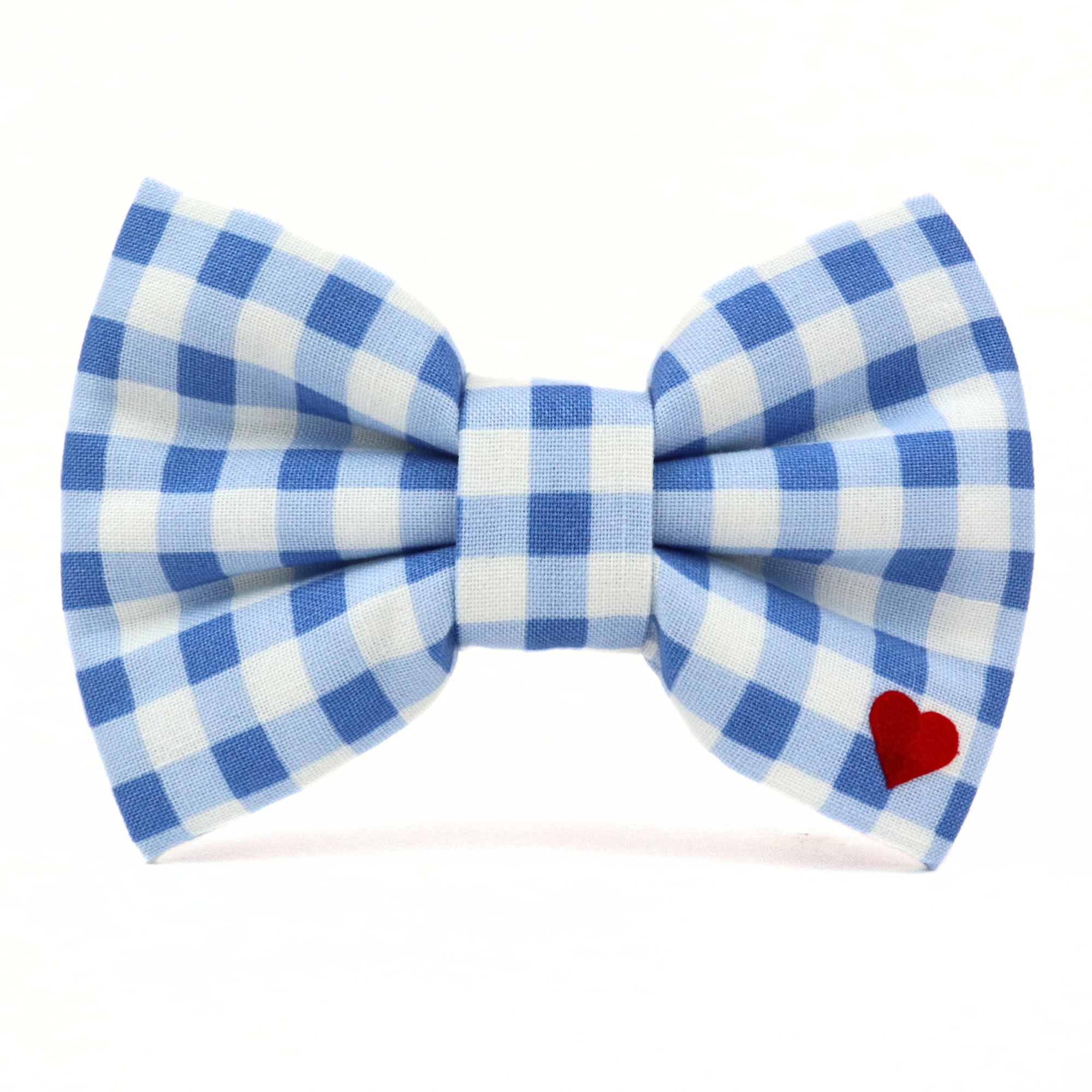 Blue Check Bow Tie