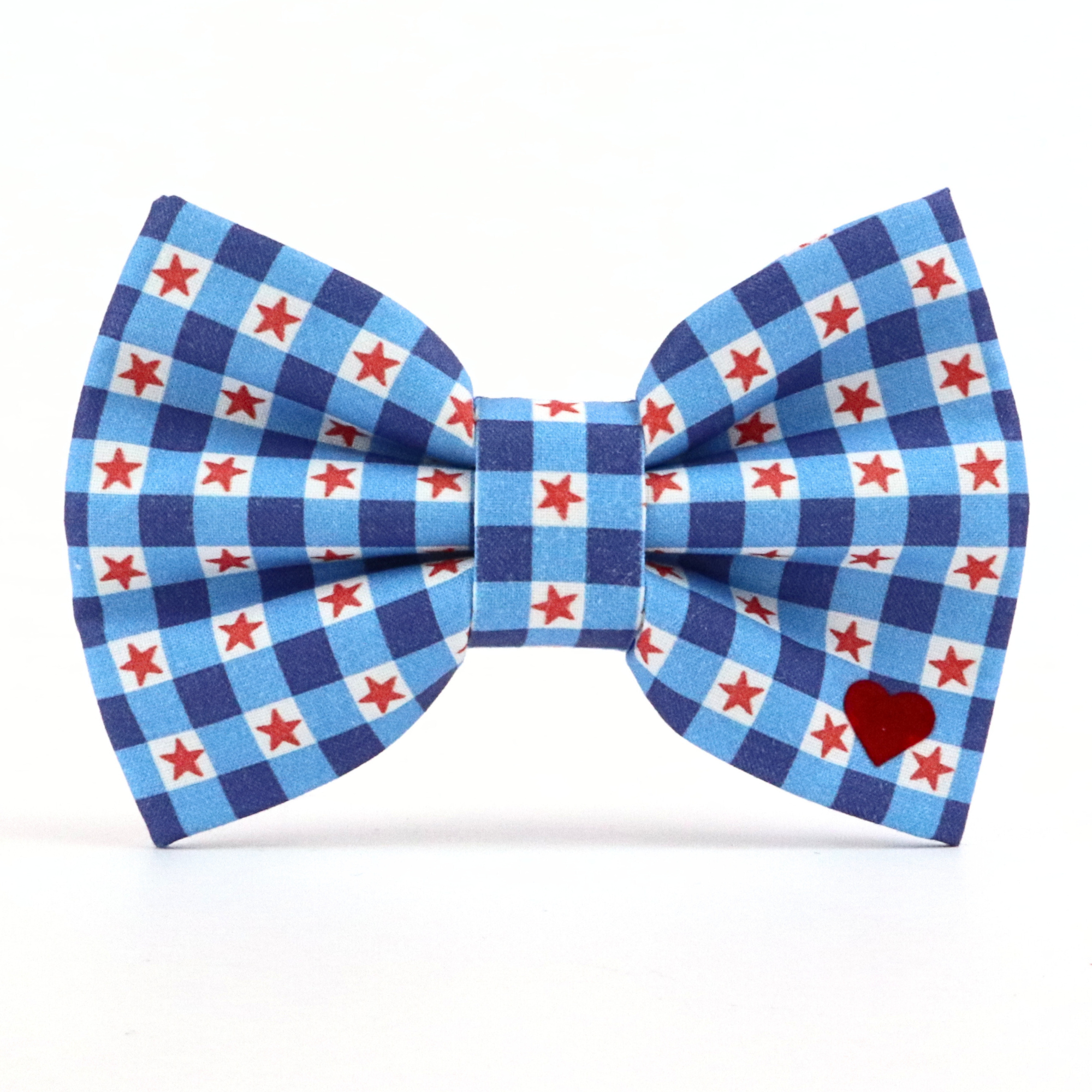 Gingham Stars Bow Tie