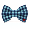 Indigo Check Bow Tie
