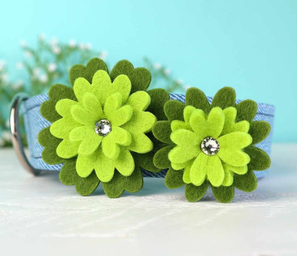 Greens Combo Felt Flower