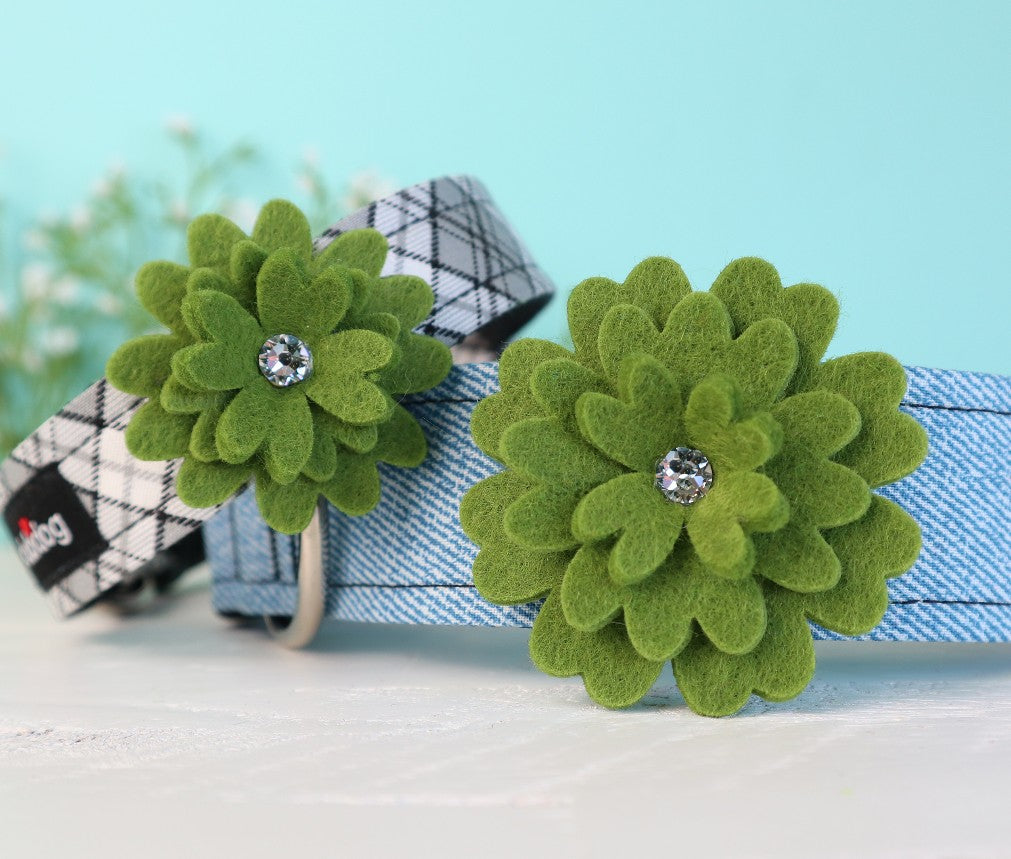 Moss Felt Flower