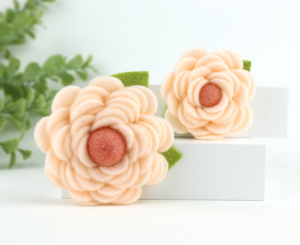 Pale peach Felt Bloom