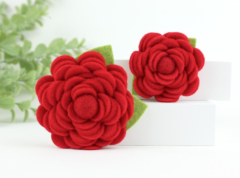 Red Felt Bloom