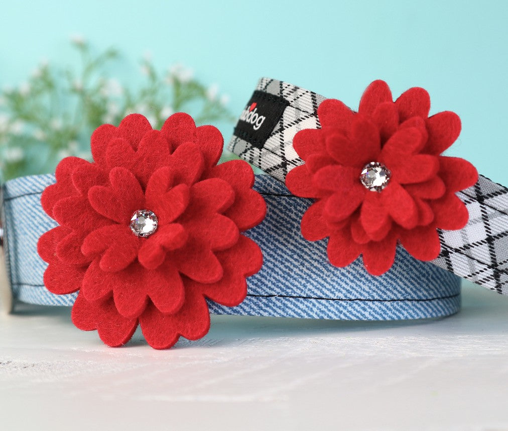 Red Felt Flower