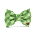 Sage Plaid Bow Tie