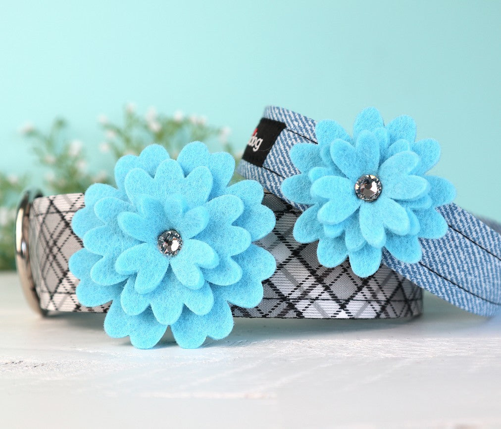 Sky Blue Felt Flower