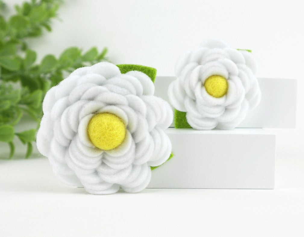 White Felt Bloom